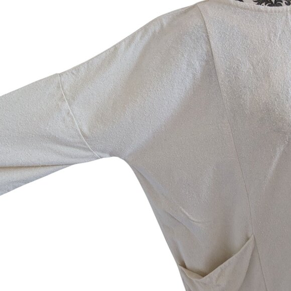 Pamut Apparel Uma Raw Silk Tunic Cream Pockets Nubby Texture Women's size Small - Picture 8 of 15